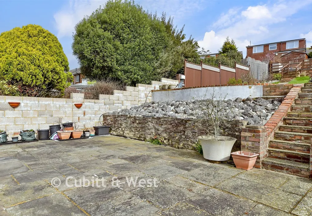 Rear Garden - Falmer Gardens, Woodingdean, Brighton, East Sussex - Wards of Kent