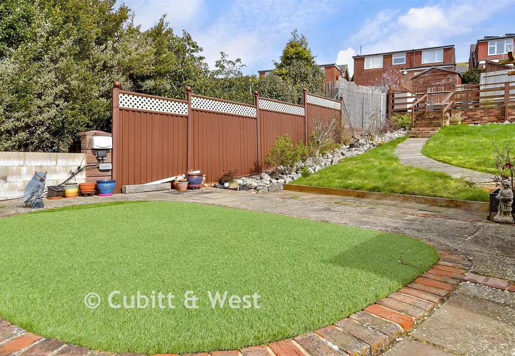 Rear Garden - Falmer Gardens, Woodingdean, Brighton, East Sussex - Wards of Kent