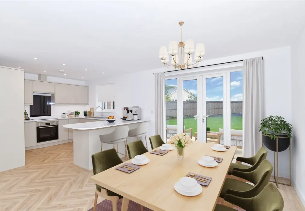 Kitchen Diner Staged - School Approach, Teapot Lane, Aylesford, Kent - Wards of Kent
