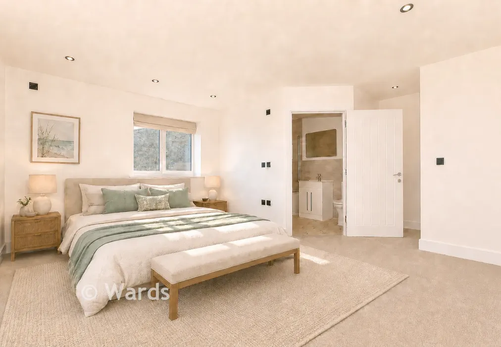 Staged Bedroom 1 - The Parade, Greatstone, Kent - Wards of Kent