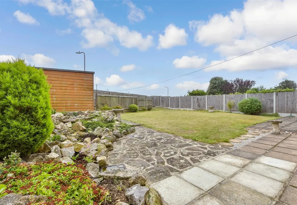 Rear Garden old - Daryngton Avenue, Birchington, Kent - Wards of Kent