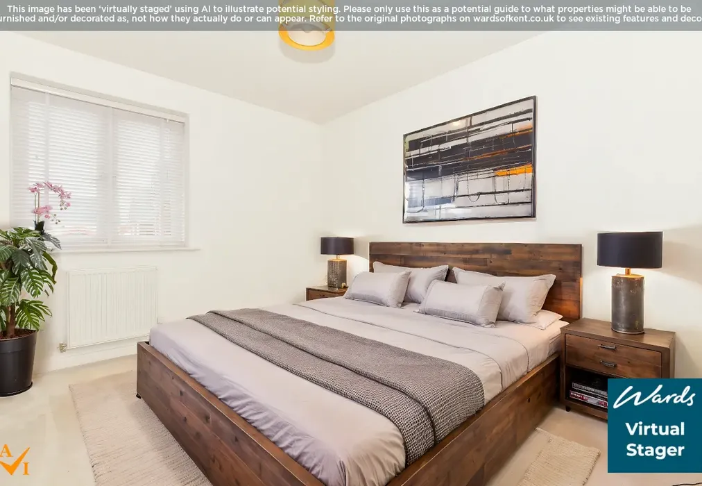 Bedroom 2 - Virtually Staged - Twelve Acres Road, Holborough Lakes, Snodland, Kent - Wards of Kent