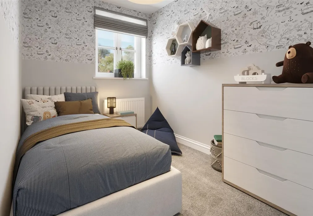 Bedroom 3 CGI - Richmond Park, Whitfield, Dover, Kent - Wards of Kent