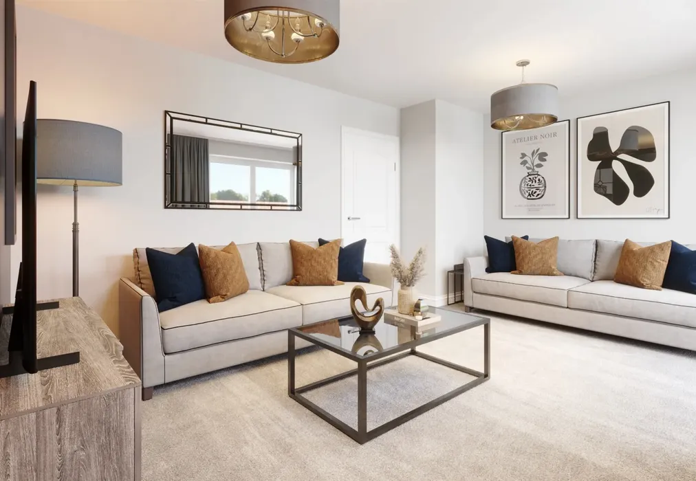 Lounge CGI - Richmond Park, Whitfield, Dover, Kent - Wards of Kent
