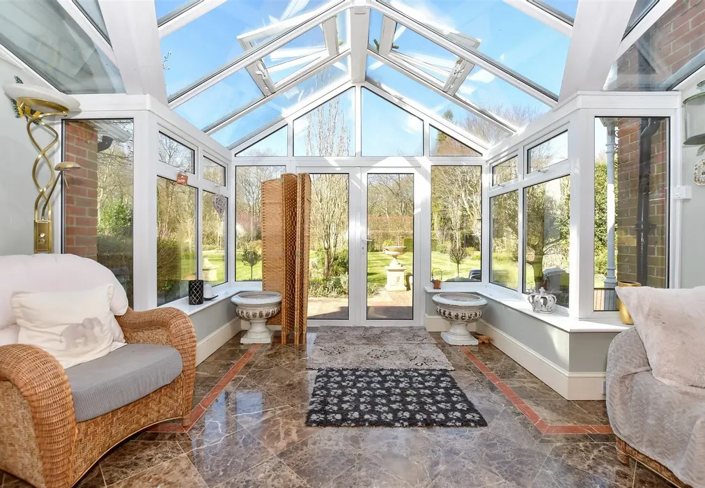 Conservatory Area - Bossingham Road, Stelling Minnis, Canterbury, Kent - Wards of Kent