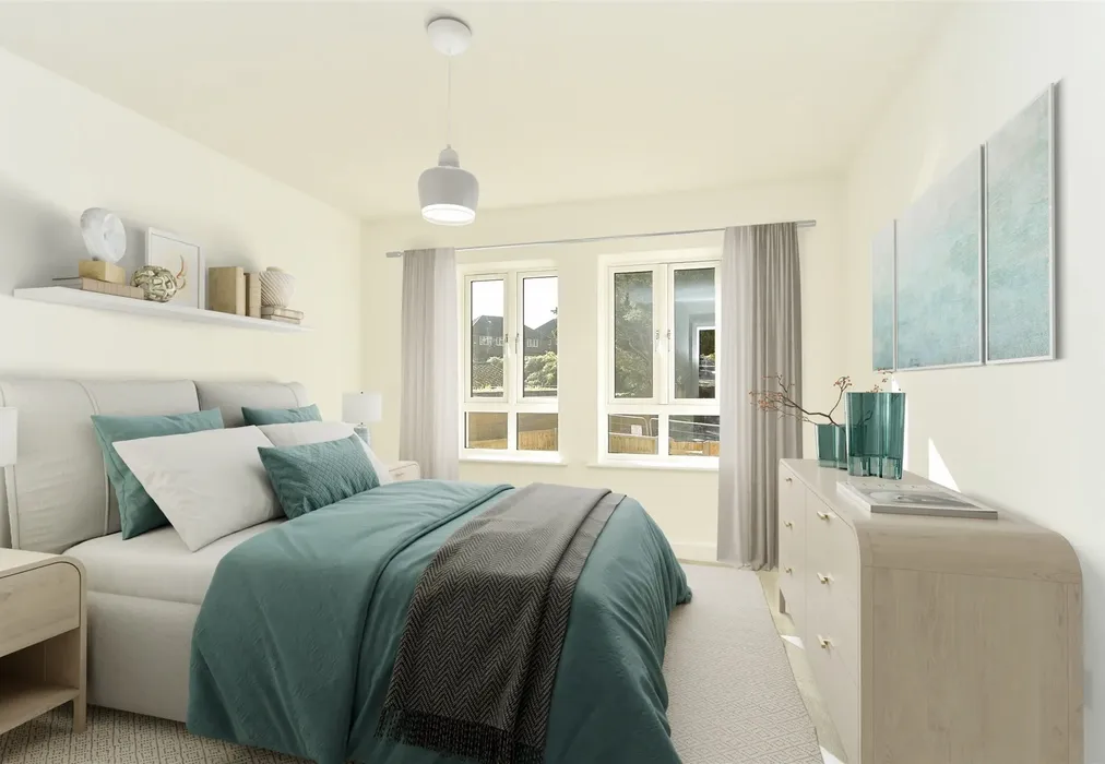 Bedroom 2 Staged - Waterside, Warwick Crescent, Rochester, Kent - Wards of Kent