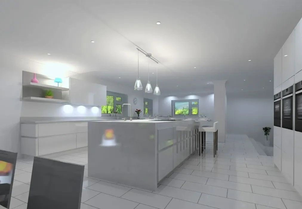 Kitchen Area CGI - Burpham, Arundel, West Sussex - Wards of Kent