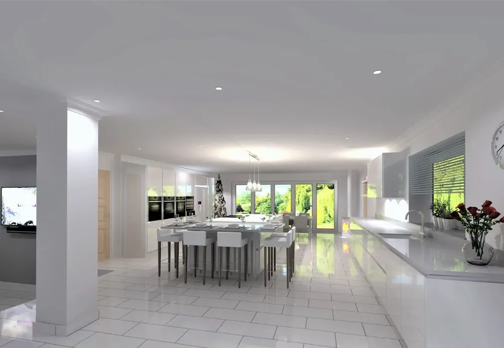 Kitchen/ Dining Area CGI - Burpham, Arundel, West Sussex - Wards of Kent