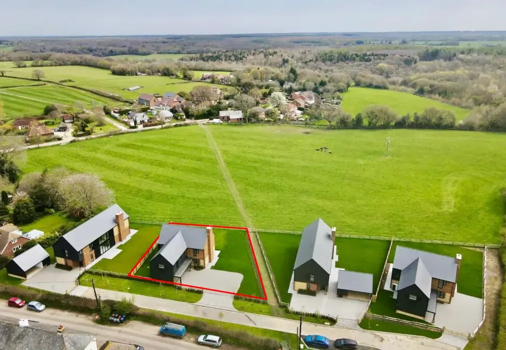 Aerial View - The Street, Bossingham, Canterbury, Kent - Wards of Kent