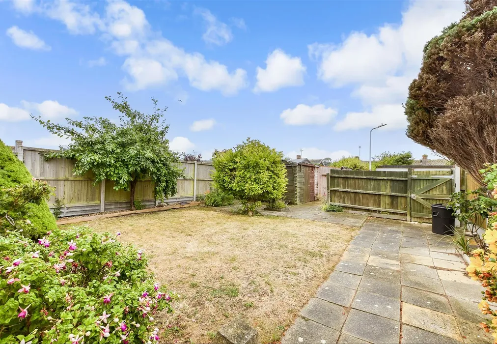 Rear Garden - Pluckley Gardens, Cliftonville, Margate, Kent - Wards of Kent