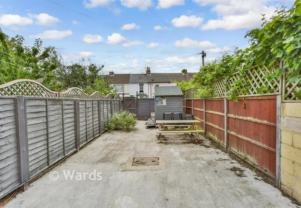 Rear Garden - Windmill Road, Gillingham, Kent - Wards of Kent