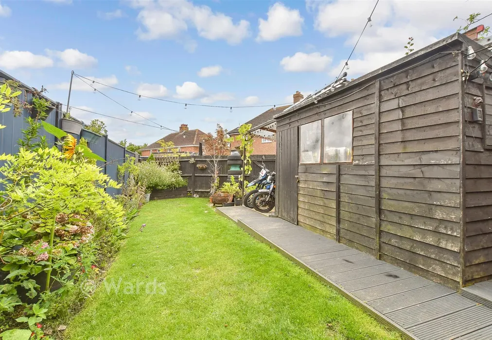 Rear Garden - Chaucer Road, Elvington, Dover, Kent - Wards of Kent