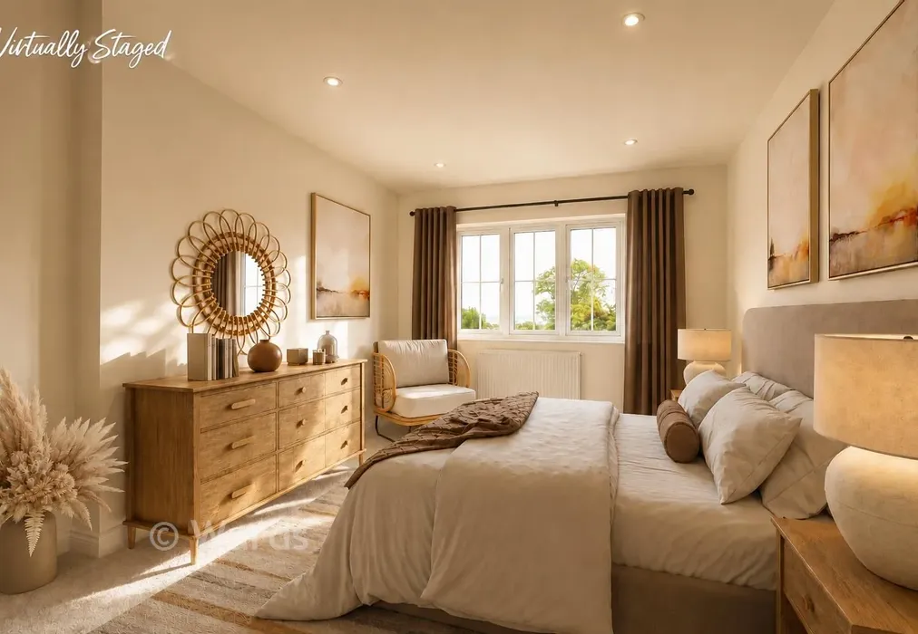 Staged Bedroom 1 - Willow Close, Chequers Road, Minster On Sea, Sheerness, Kent - Wards of Kent