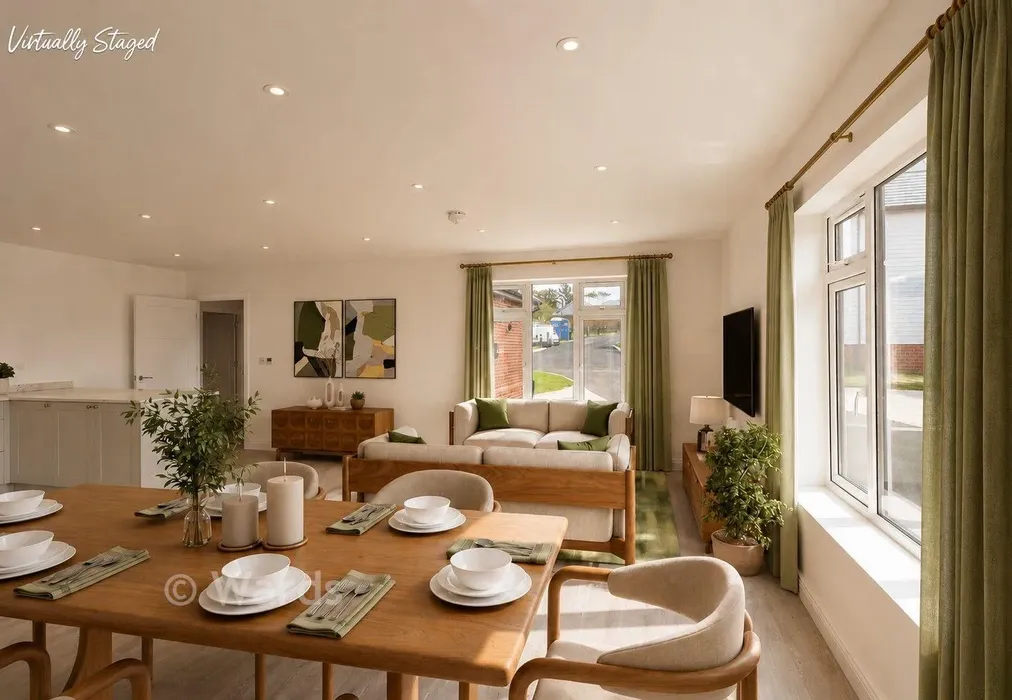 Staged Lounge Kitchen Diner - Willow Close, Chequers Road, Minster On Sea, Sheerness, Kent - Wards of Kent