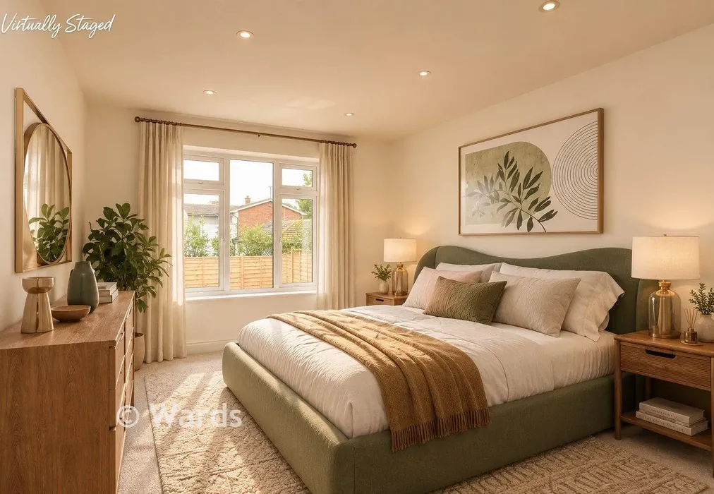Staged Bedroom 1 - Willow Close, Chequers Road, Minster On Sea, Sheerness, Kent - Wards of Kent