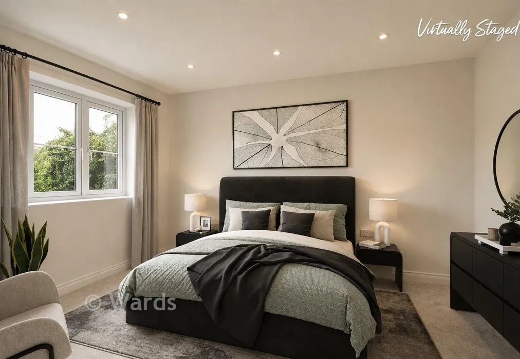 Staged Bedroom 2 - Willow Close, Chequers Road, Minster On Sea, Sheerness, Kent - Wards of Kent