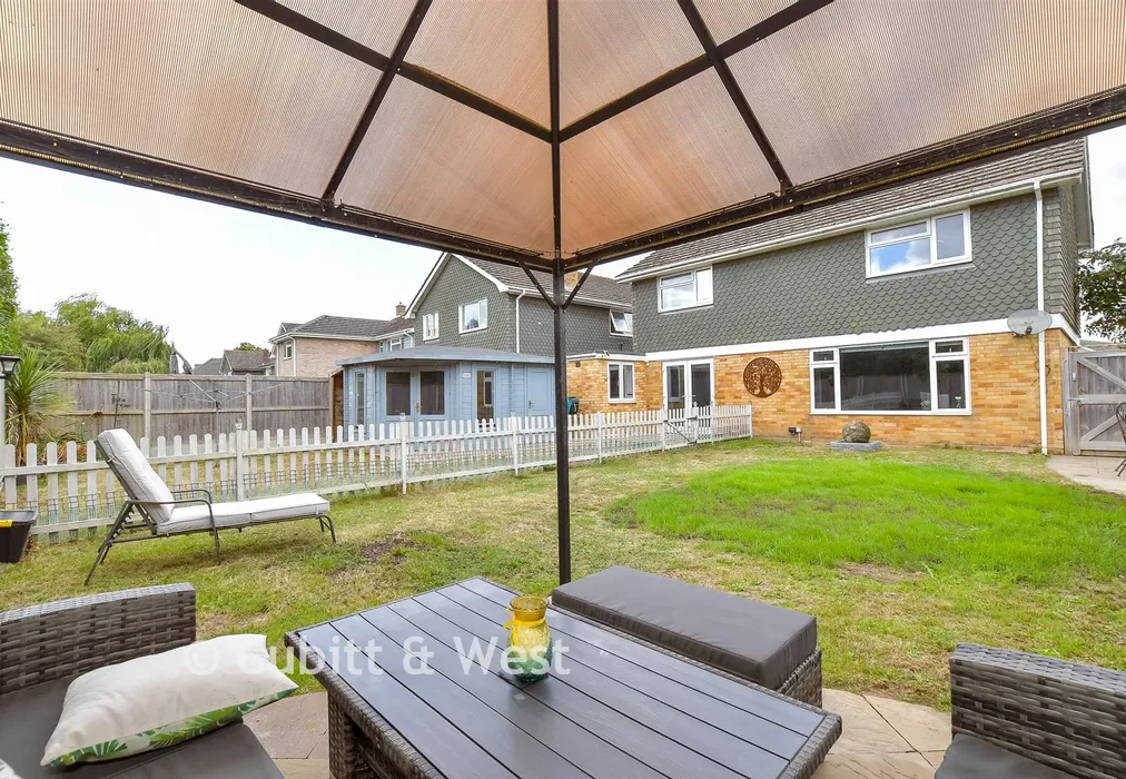 Rear Garden (Original) - Marden Avenue, Chichester, West Sussex - Wards of Kent