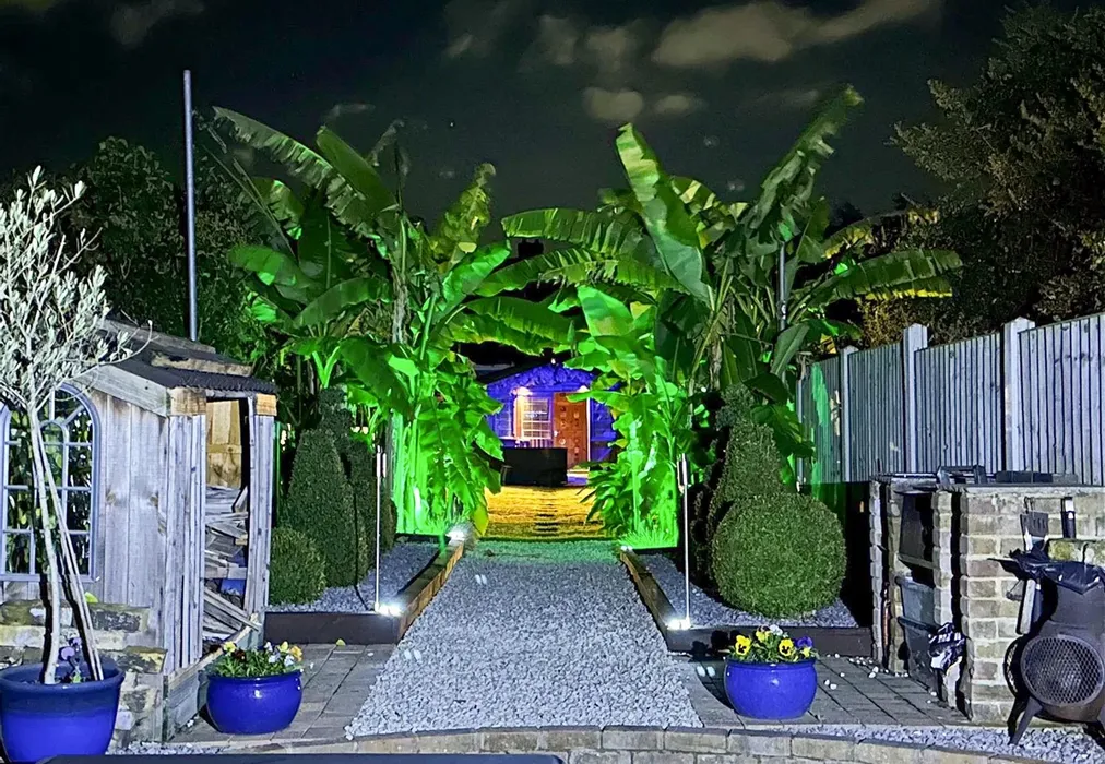 Rear Garden at Night - Breach Lane, Lower Halstow, Sittingbourne, Kent - Wards of Kent