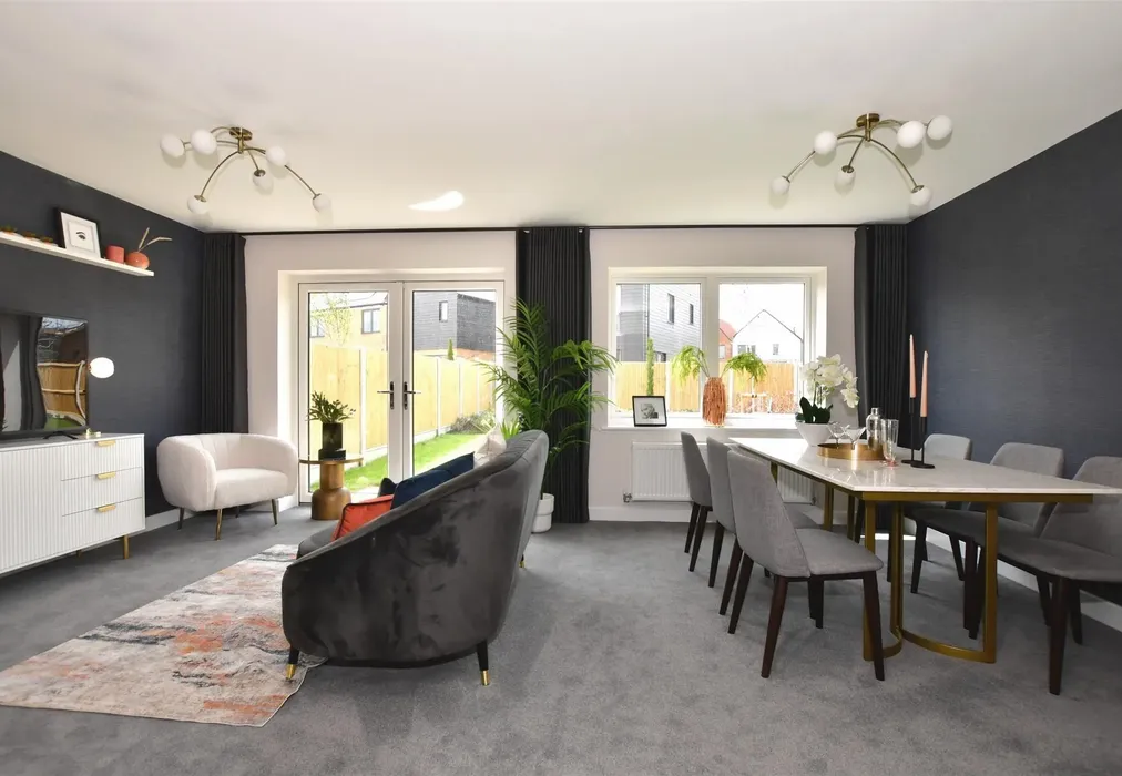 Lounge/Dining - Nassella Gardens, Grasmere Gardens (Phase 1), Chestfield, Whitstable, Kent - Wards of Kent