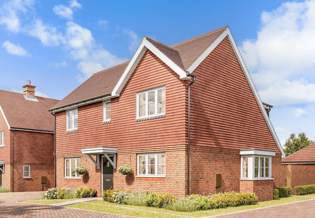 Front CGI - The Gallops, Sandygate Lane, Lower Beeding, Horsham, West Sussex - Wards of Kent