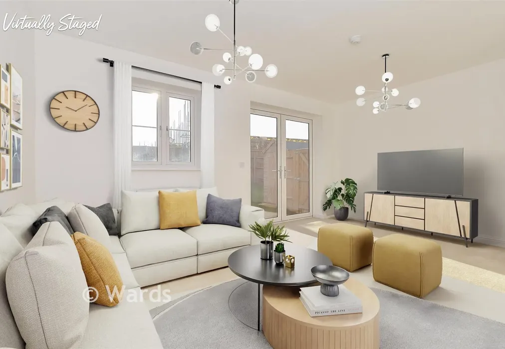 Lounge Virtual Staged - The Nowell, Richmond Park, Richmond Way, Whitfield, Dover, Kent - Wards of Kent