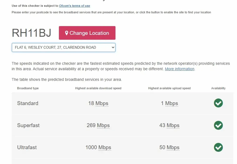 BROADBAND - Clarendon Road Redhill RH1 - Wards of Kent