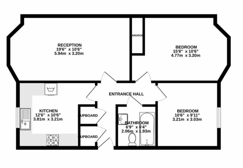 floor plan - Paignton Close Romford RM3 - Wards of Kent