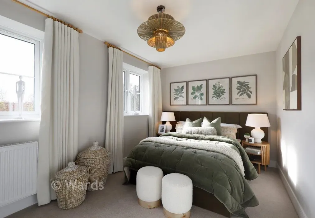 Bedroom 2 Show Home - Dunlin Walk, Scholars Place Iwade, Iwade, Sittingbourne, Kent - Wards of Kent