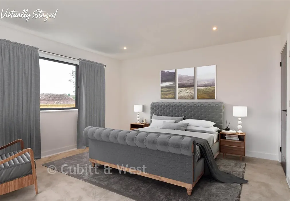 Bedroom 1 Staged - The Ridgway, Woodingdean, Brighton, East Sussex - Wards of Kent