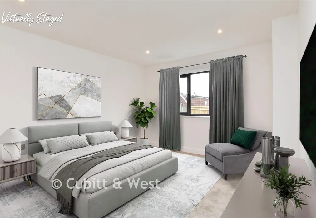 Bedroom 2 Staged - The Ridgway, Woodingdean, Brighton, East Sussex - Wards of Kent