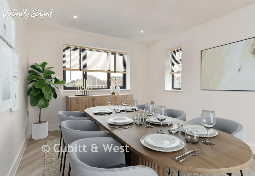 Dining Room Staged - The Ridgway, Woodingdean, Brighton, East Sussex - Wards of Kent