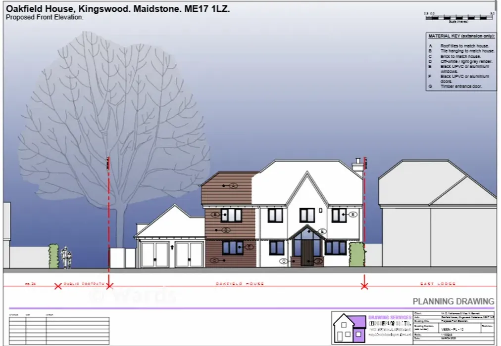 Proposed Front Elevation - Lenham Road, Kingswood, Maidstone, Kent - Wards of Kent