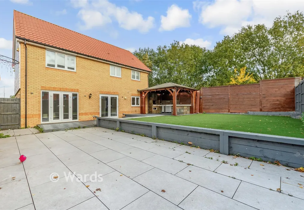 Rear Elevation - Dunnock Drive, Chattenden, Rochester, Kent - Wards of Kent