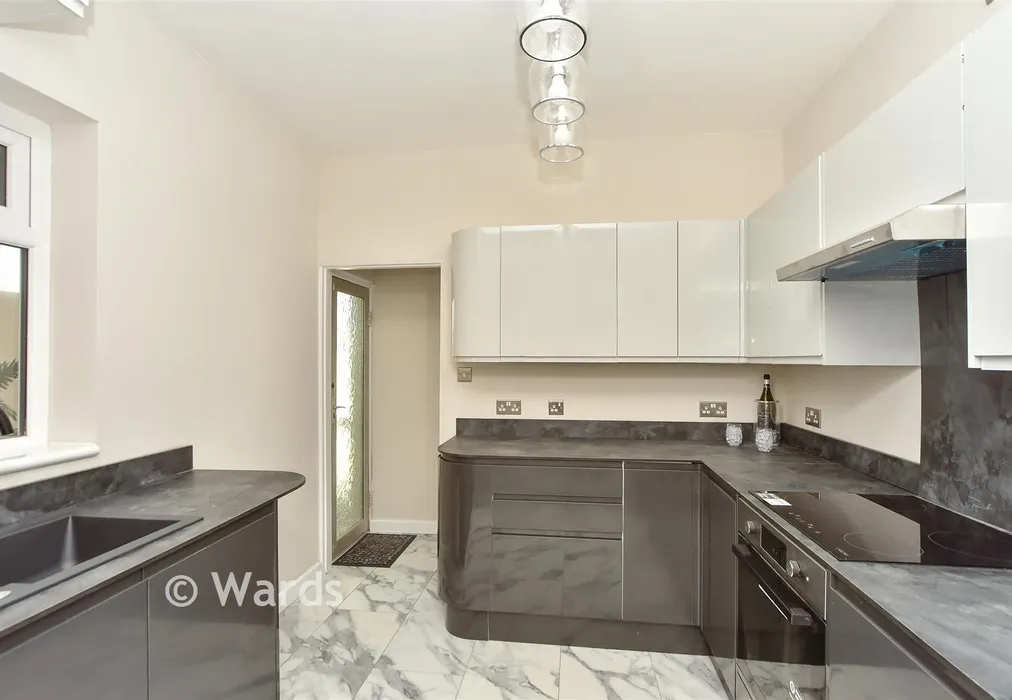 Kitchen - Alsager Avenue, Queenborough, Kent - Wards of Kent