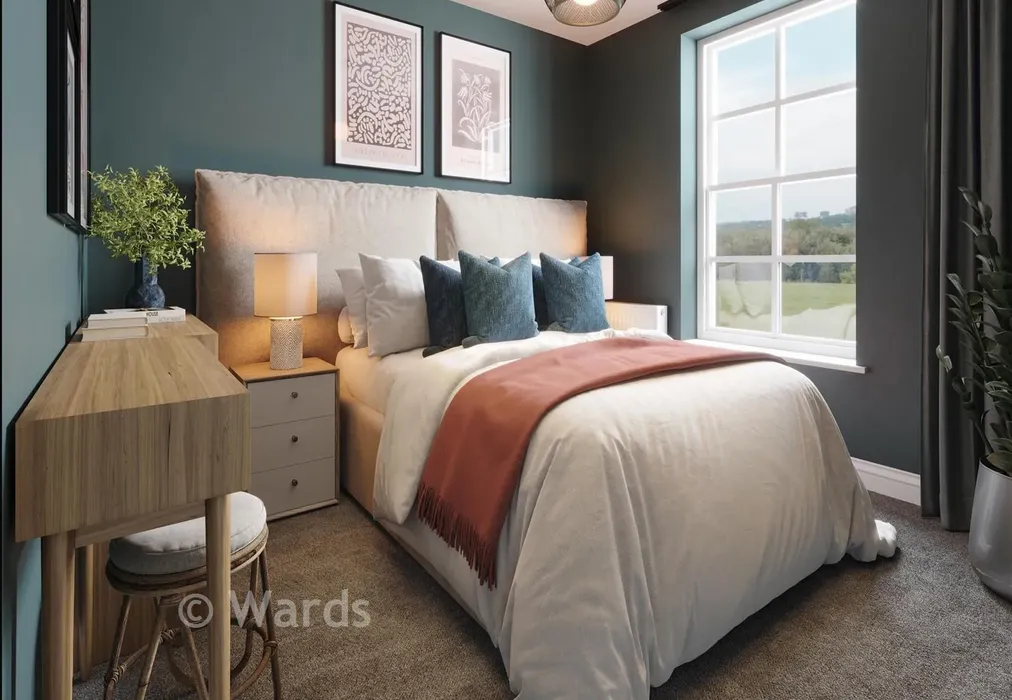 Bedroom 2 CGI - Richmond Park, Whitfield, Dover, Kent - Wards of Kent