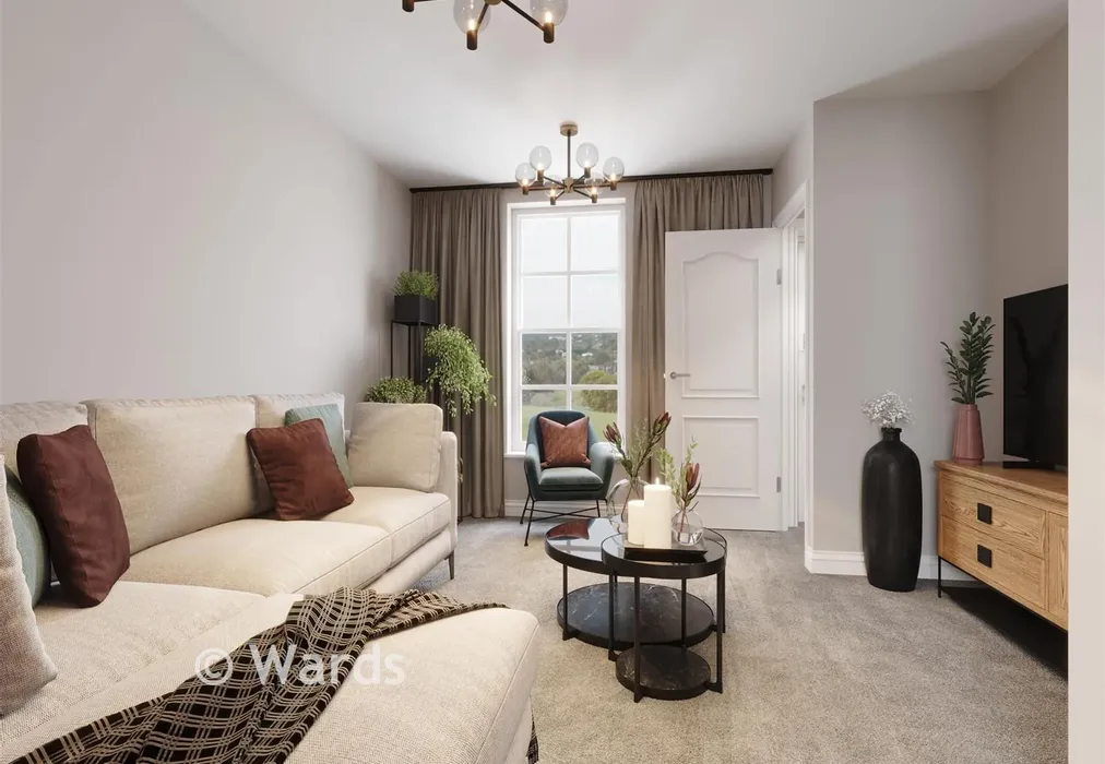 Lounge CGI - Richmond Park, Whitfield, Dover, Kent - Wards of Kent