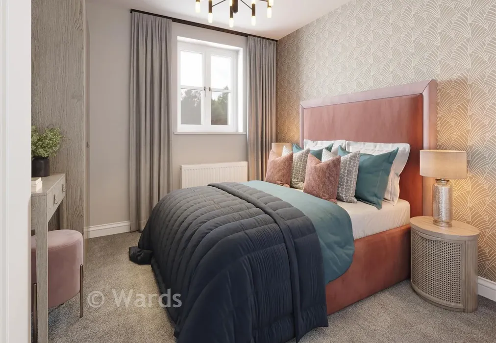 Bedroom 1 CGI - Richmond Park, Whitfield, Dover, Kent - Wards of Kent