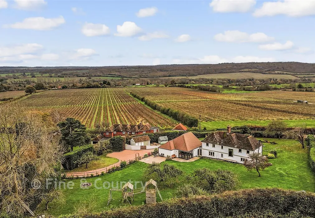 Aerial View - Lower Lees Road, Old Wives Lees, Canterbury, Kent - Wards of Kent