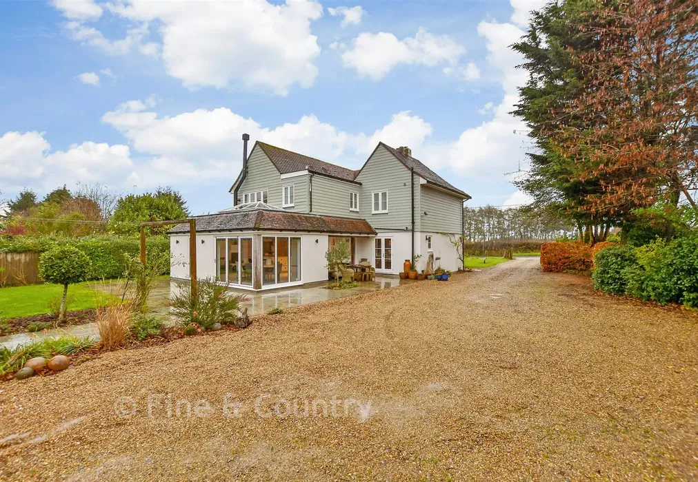 Rear Elevation - Longage Hill, Rhodes Minnis, Canterbury, Kent - Wards of Kent