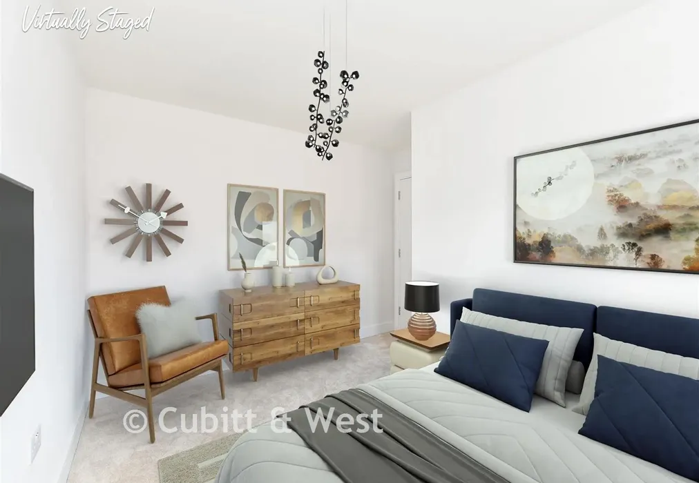 Staged Bedroom 2 - Buttercup Way, Temple Gate, Burgess Hill, West Sussex - Wards of Kent