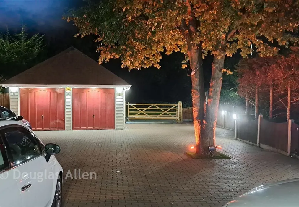 Nightime Driveway Towards Gate - Hornbeam Way, Laindon, Basildon, Essex - Wards of Kent