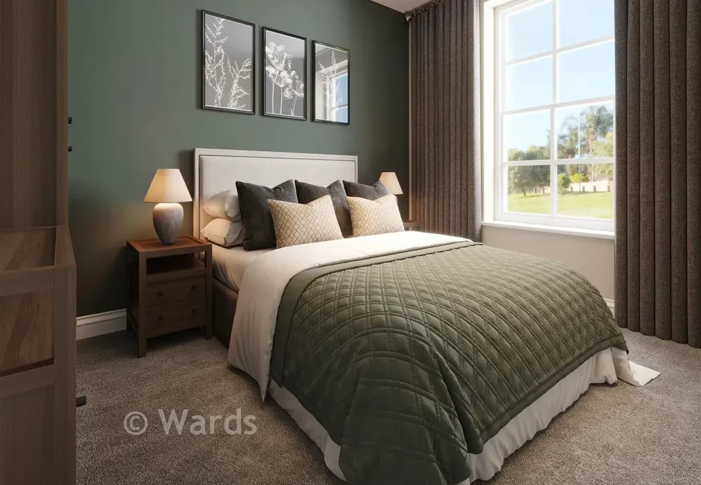 Bedroom 2 CGI - Richmond Park, Whitfield, Dover, Kent - Wards of Kent