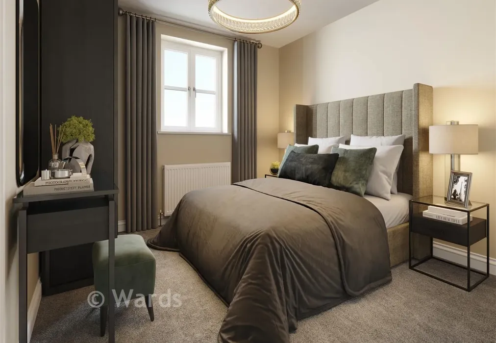 Bedroom 1 CGI - Richmond Park, Whitfield, Dover, Kent - Wards of Kent