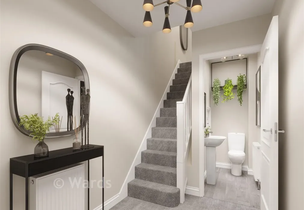 Ground Floor Hall CGI - Richmond Park, Whitfield, Dover, Kent - Wards of Kent