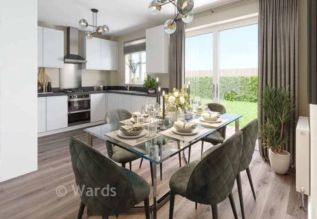 Kitchen Diner CGI - Richmond Park, Whitfield, Dover, Kent - Wards of Kent