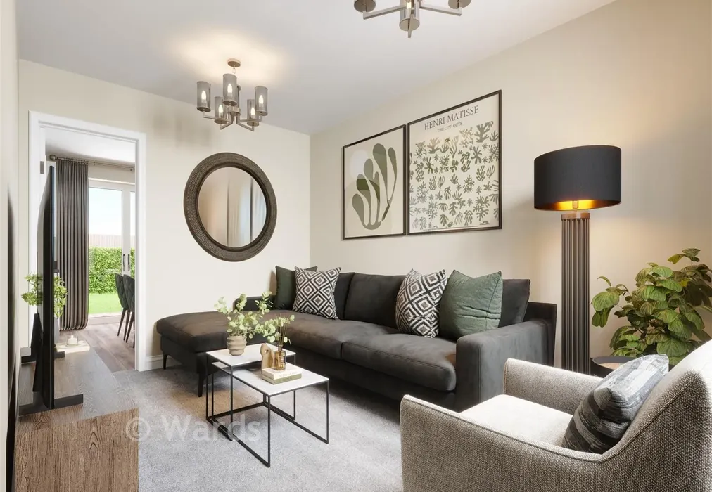 Lounge CGI - Richmond Park, Whitfield, Dover, Kent - Wards of Kent