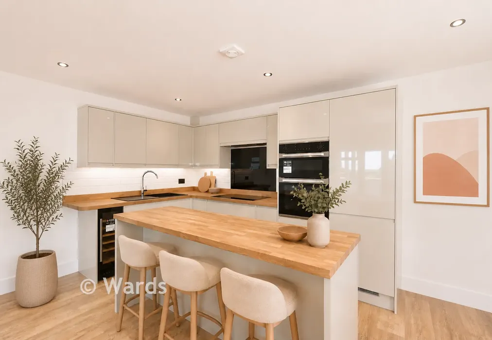 Staged Kitchen - The Parade, Greatstone, Kent - Wards of Kent