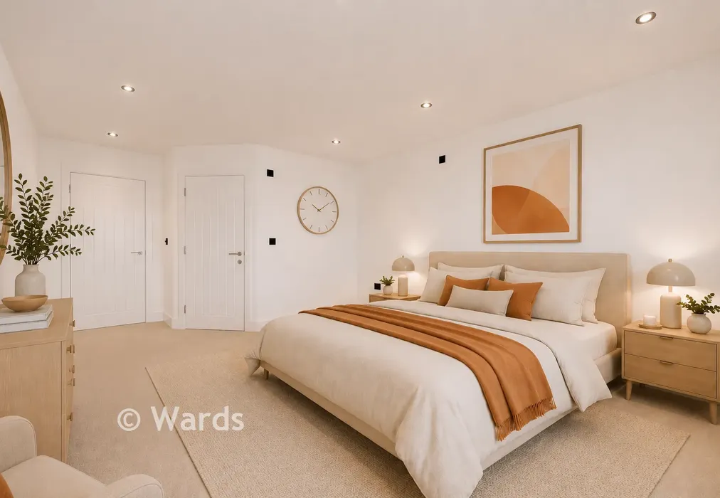 Staged Bedroom 1 - The Parade, Greatstone, Kent - Wards of Kent