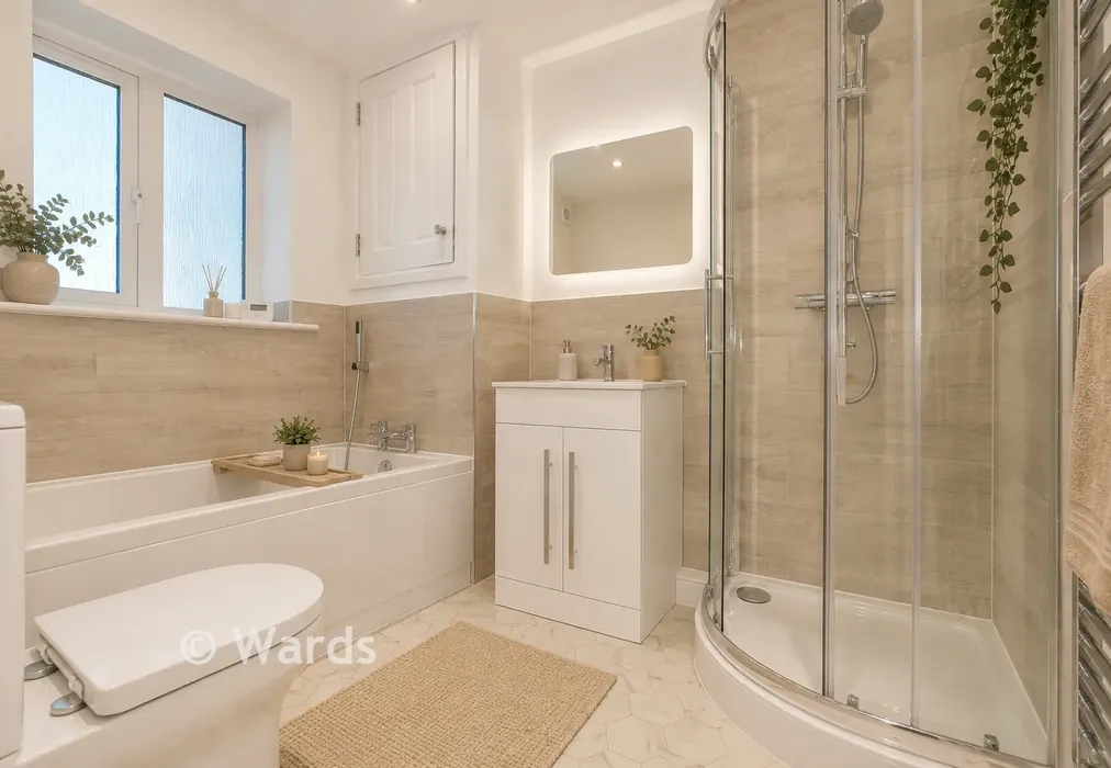 Staged Bathroom - The Parade, Greatstone, Kent - Wards of Kent