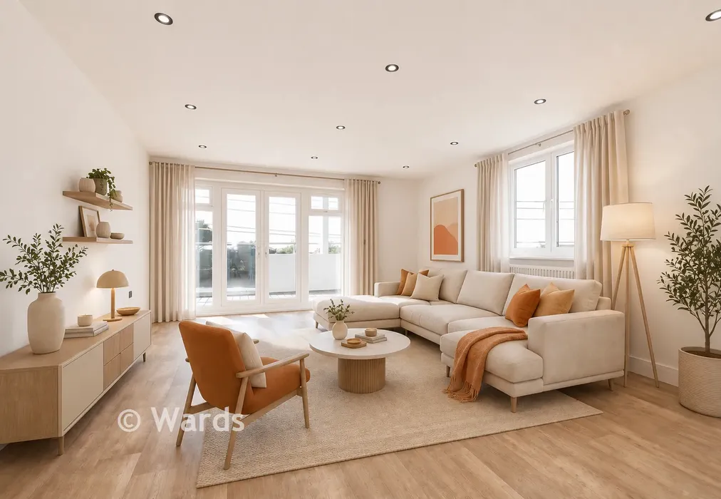 Staged Lounge - The Parade, Greatstone, Kent - Wards of Kent